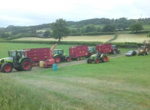 Matthew Waller's Fleet of Marshall Silage Trailers